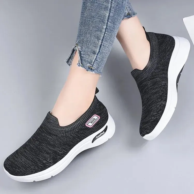 2021Shoes women spring new women's shoes casual walking shoes socks shoes soft sole mother shoes fashion sports shoes women844