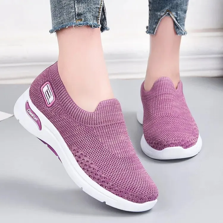 2021Shoes women spring new women's shoes casual walking shoes socks shoes soft sole mother shoes fashion sports shoes women844