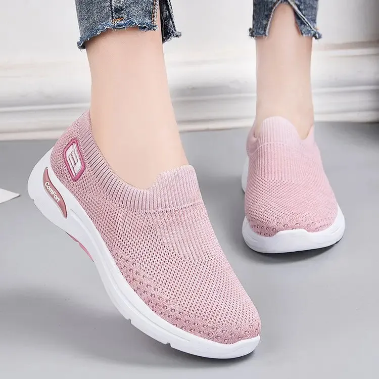 2021Shoes women spring new women's shoes casual walking shoes socks shoes soft sole mother shoes fashion sports shoes women844