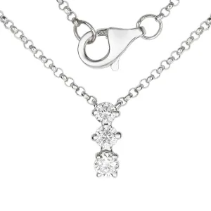 3 Diamond Stacked Float Necklace