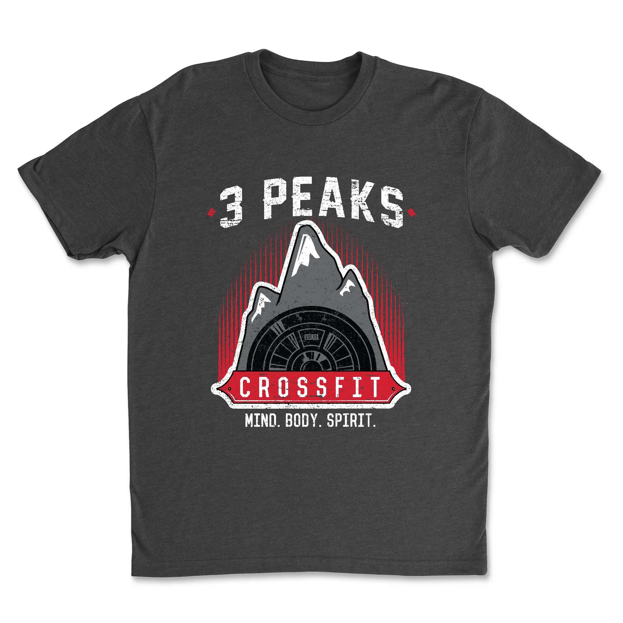 3 Peaks CrossFit Stacked Mens - T-Shirt