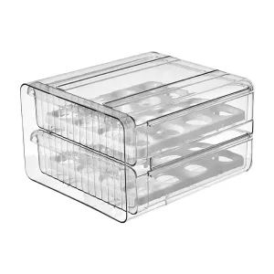 32 Grid Large Capacity Drawer Type Egg Storage Container-Clear