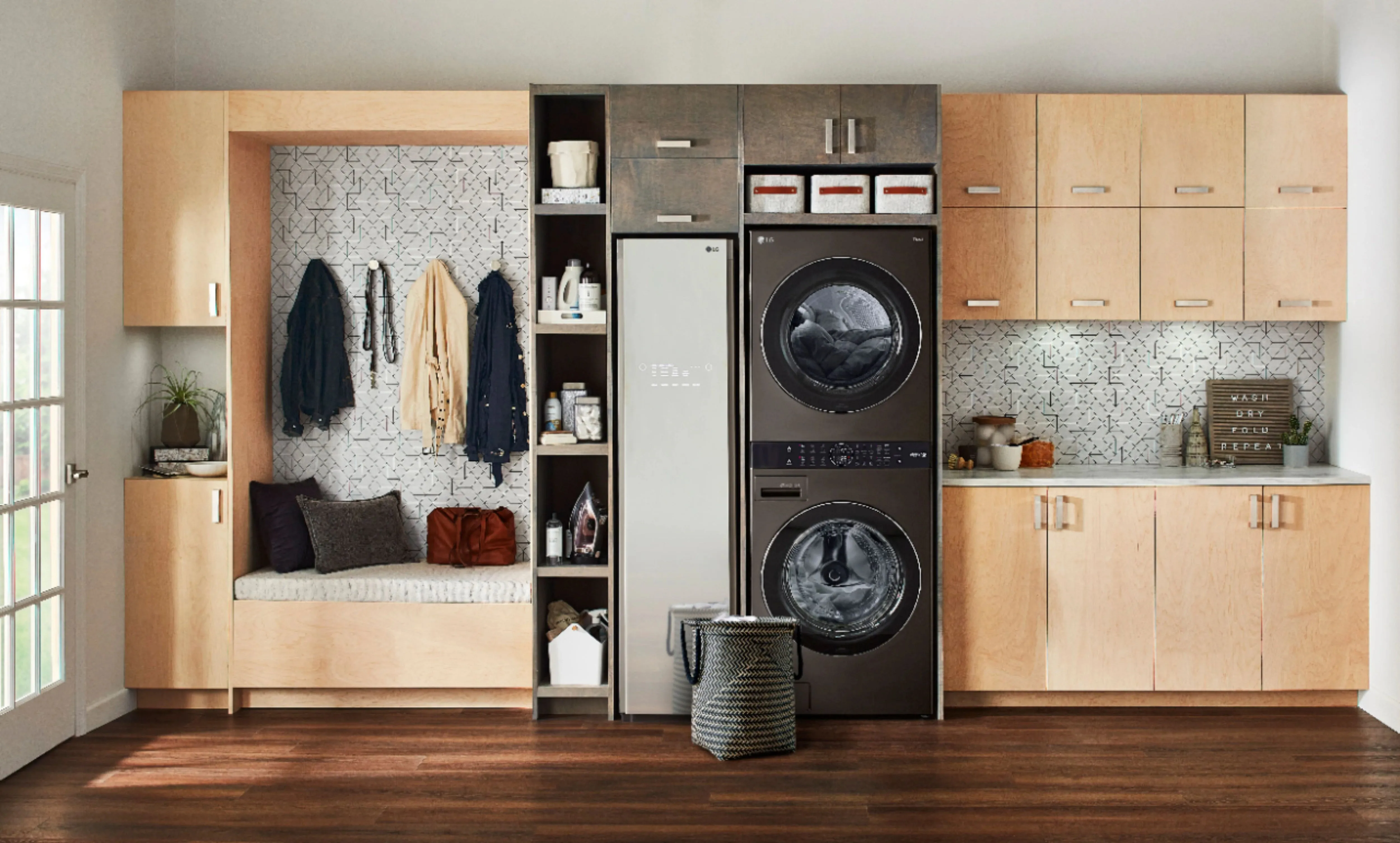 4.5 Cu. Ft. HE Smart Front Load Washer and 7.4 Cu. Ft. Electric Dryer WashTower with Steam and Built-In Intelligence