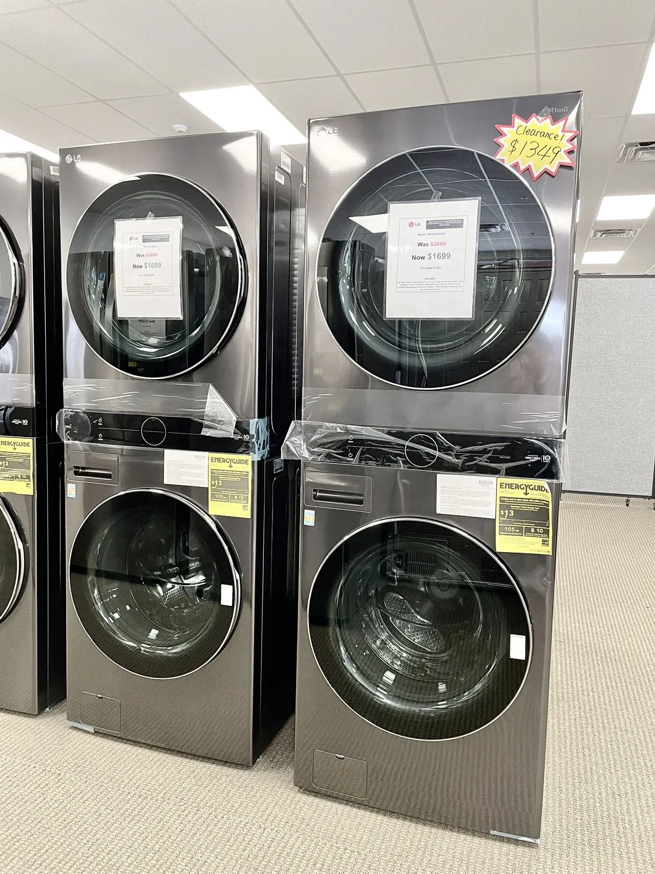 4.5 Cu. Ft. HE Smart Front Load Washer and 7.4 Cu. Ft. Electric Dryer WashTower with Steam and Built-In Intelligence