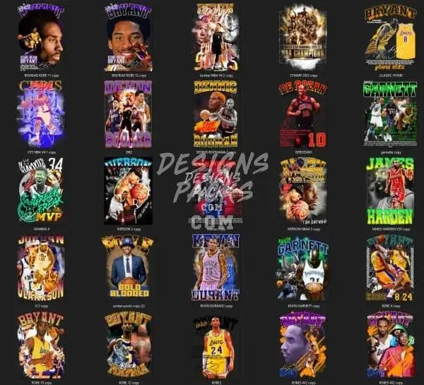 50 Basketball Designs Bundle PNG Vol 4