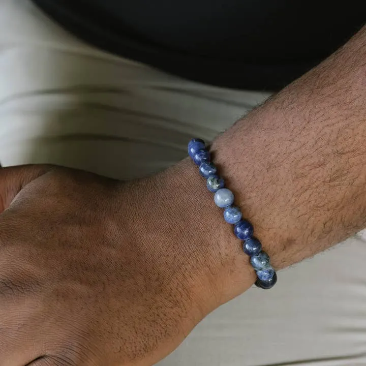 8mm Round Gemstone Bracelet Sodalite