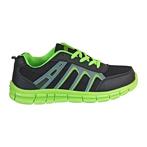 Action Shoes Women's Black-Green Running Shoes - 5 UK/India (37 EU)(454-BLACK-GREEN)