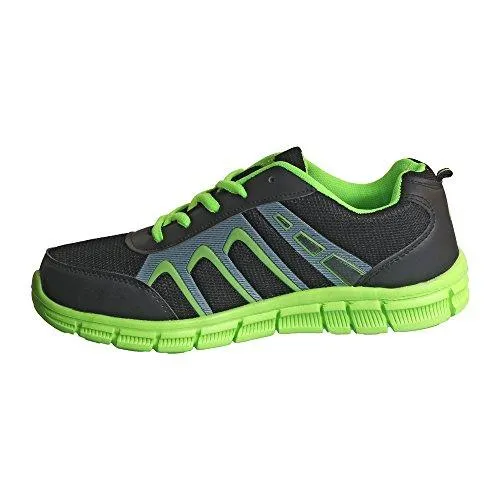 Action Shoes Women's Black-Green Running Shoes - 5 UK/India (37 EU)(454-BLACK-GREEN)