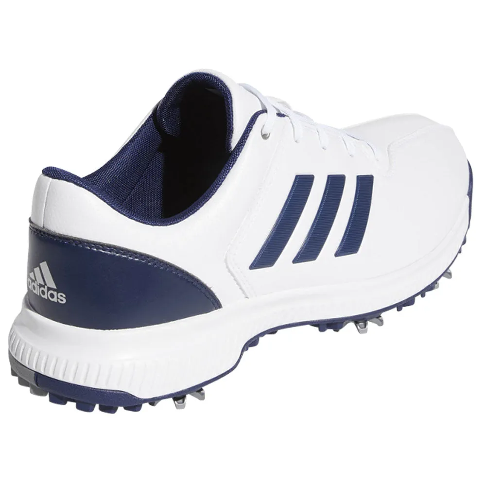 adidas CP Traxion Golf Shoes - White/Blue/Silver