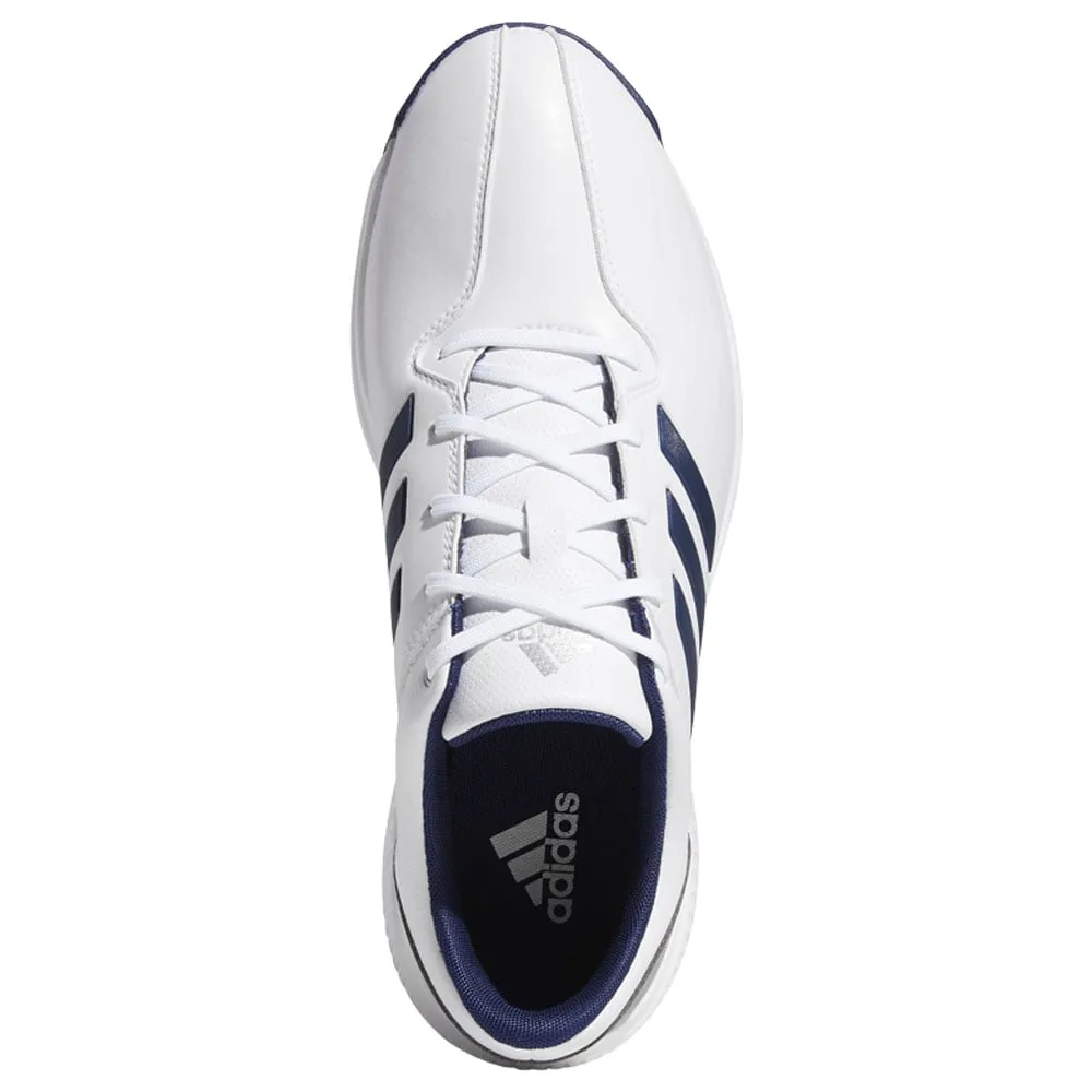 adidas CP Traxion Golf Shoes - White/Blue/Silver