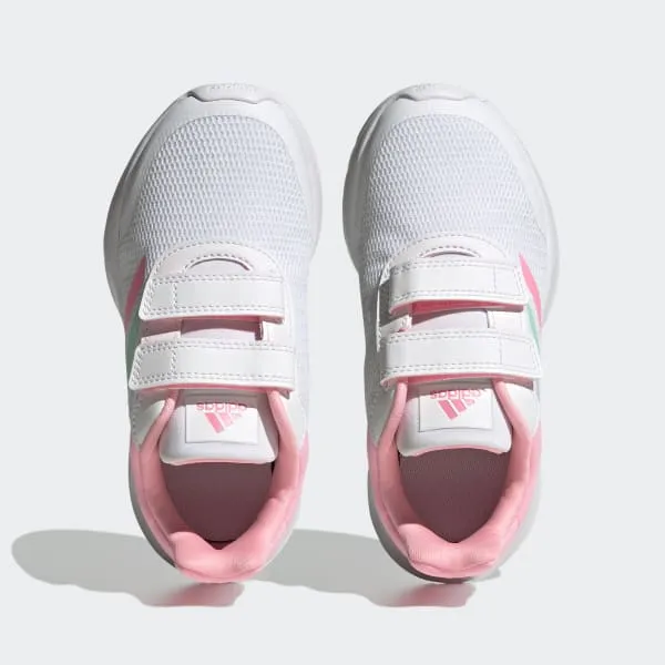 Adidas Kid's Tensaur Run Shoes - Cloud White / Blue Dawn / Beam Pink