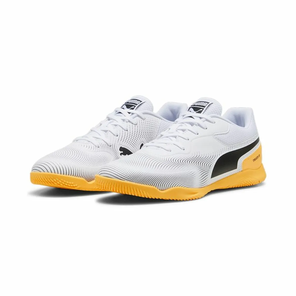 Adult's Indoor Football Shoes Puma Truco II White Black Orange Unisex