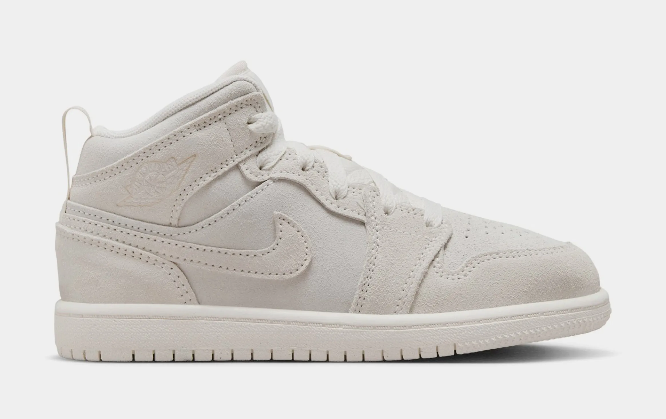 Air Jordan 1 Retro Mid SE Craft Preschool Lifestyle Shoes (Pale Ivory/Legend Light Brown/Sail)