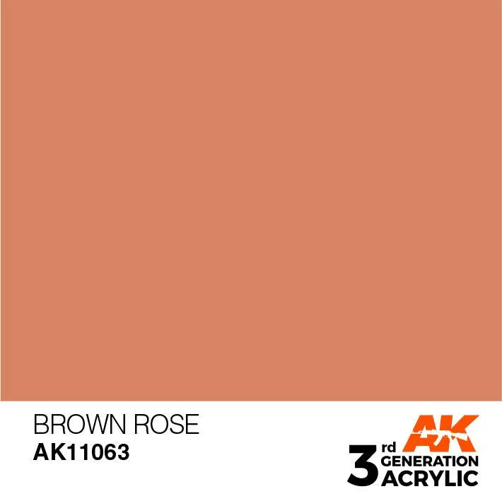 AK Interactive AK11063 3G Brown Rose Acrylic Paint 17ml