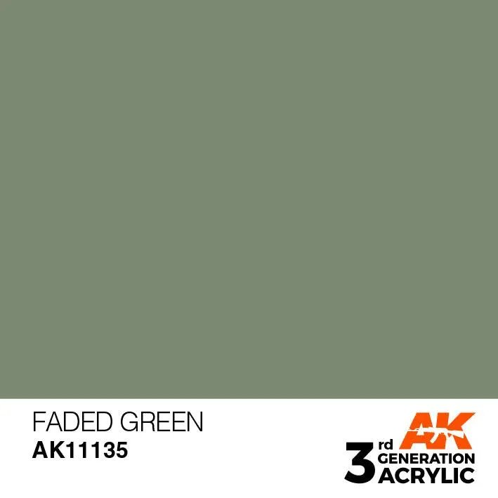 AK Interactive AK11135 3G Faded Green Acrylic Paint 17ml