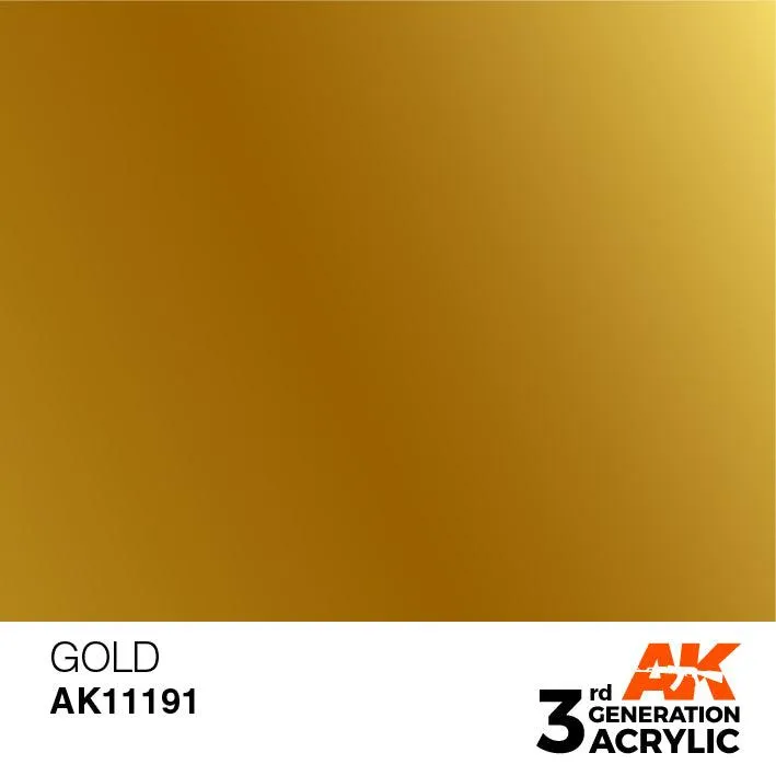 AK Interactive AK11191 3G Gold Acrylic Paint 17ml