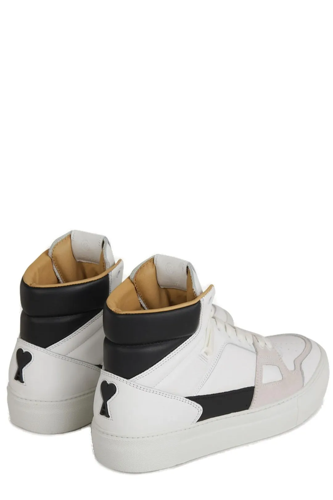 AMI Ami De Coeur Panelled High Top Sneakers