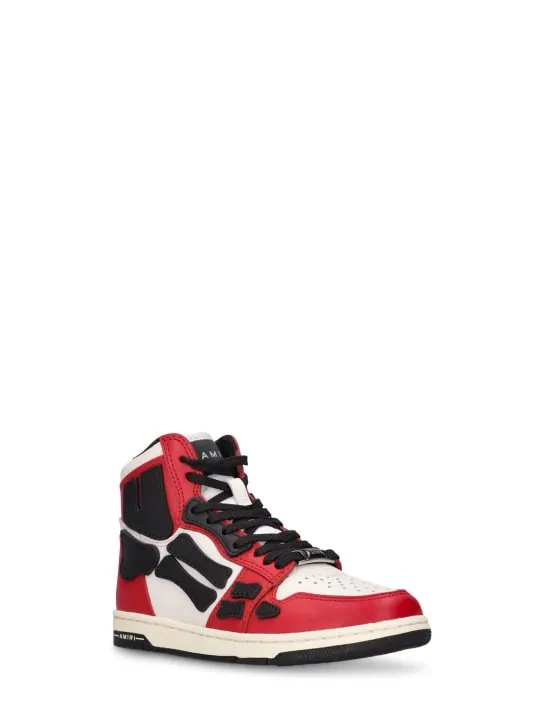 Amiri   Leather lace-up high top sneakers 