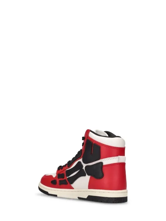 Amiri   Leather lace-up high top sneakers 