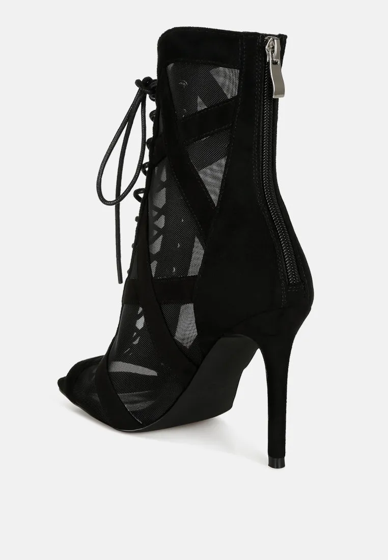 Anarki Mesh Lace-Up Ankle Boots