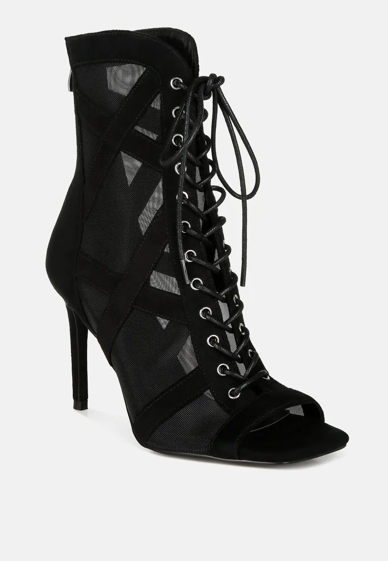 Anarki Mesh Lace-Up Ankle Boots