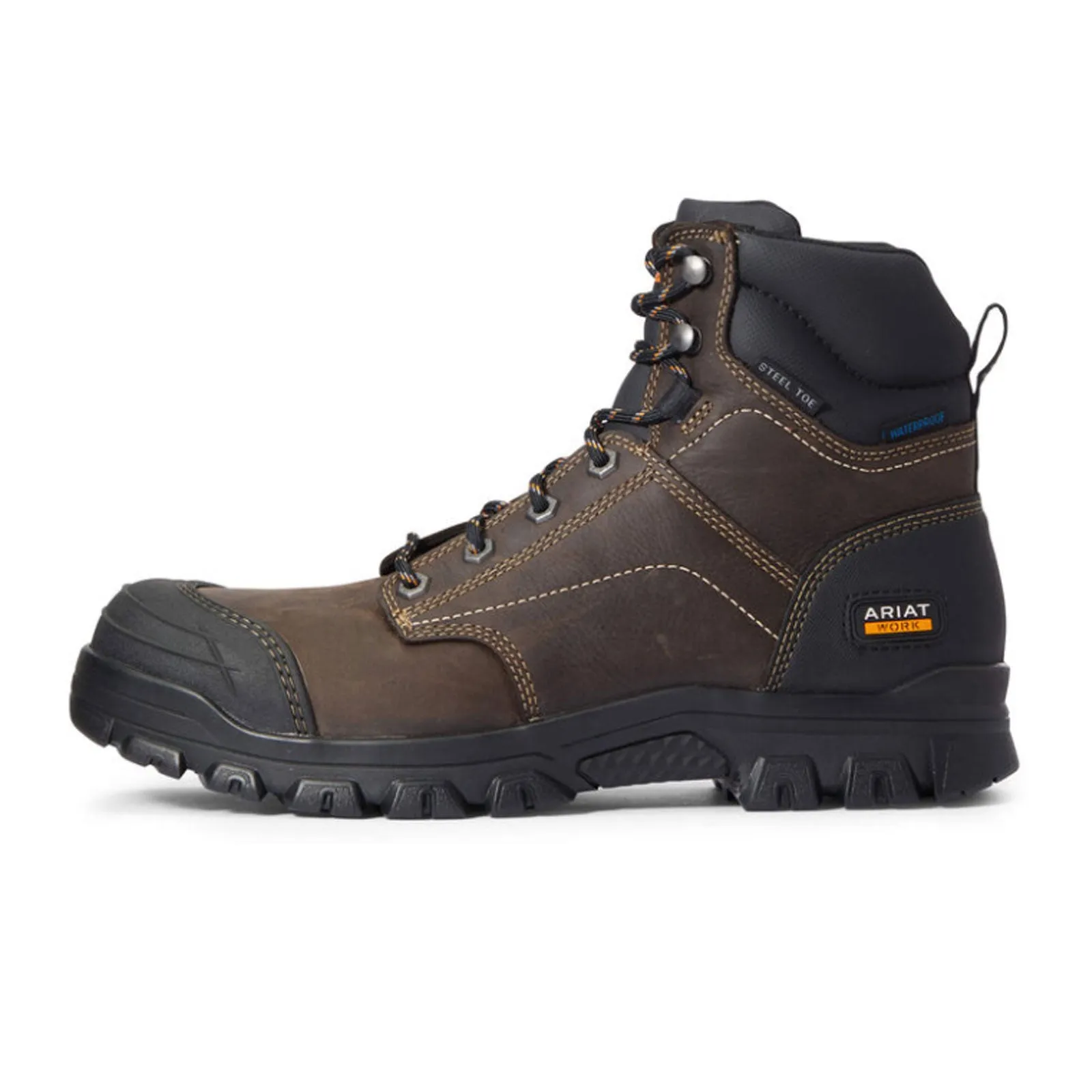 Ariat Treadfast 6" Waterproof Steel Toe Work Boot (Men) - Dark Brown