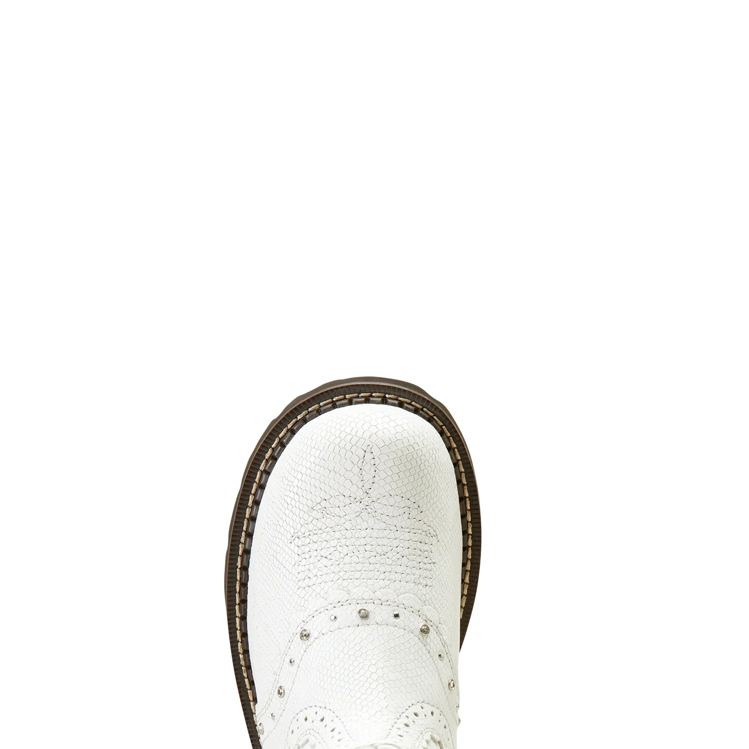 Ariat Womens Gembaby White Snake Emboss / Opulent White