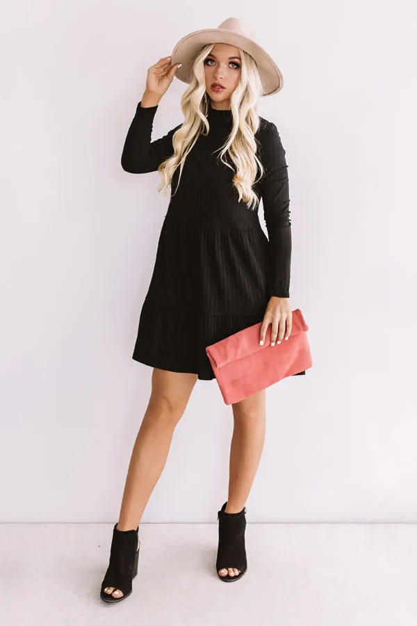 Aspen In Autumn Shift Dress In Black