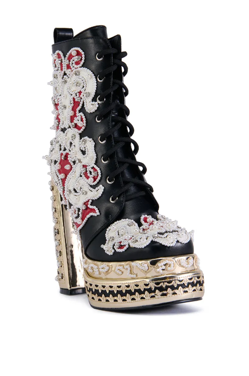 AZALEA WANG BLITHE EMBELLISHED BOOTIE