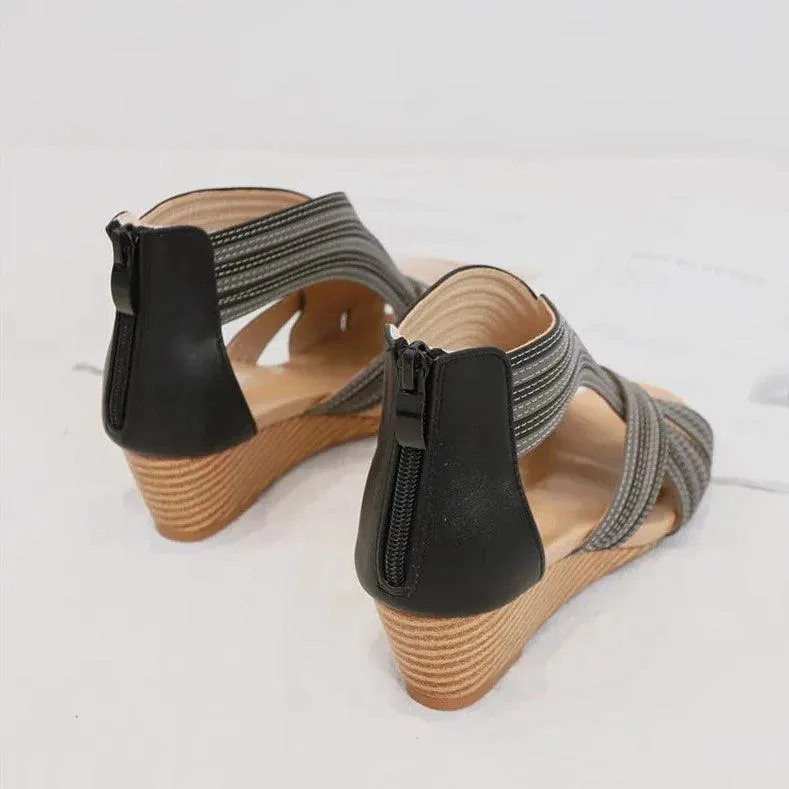 B30 Women's Casual Shoes - Platform Wedge Heel Platform Sandals