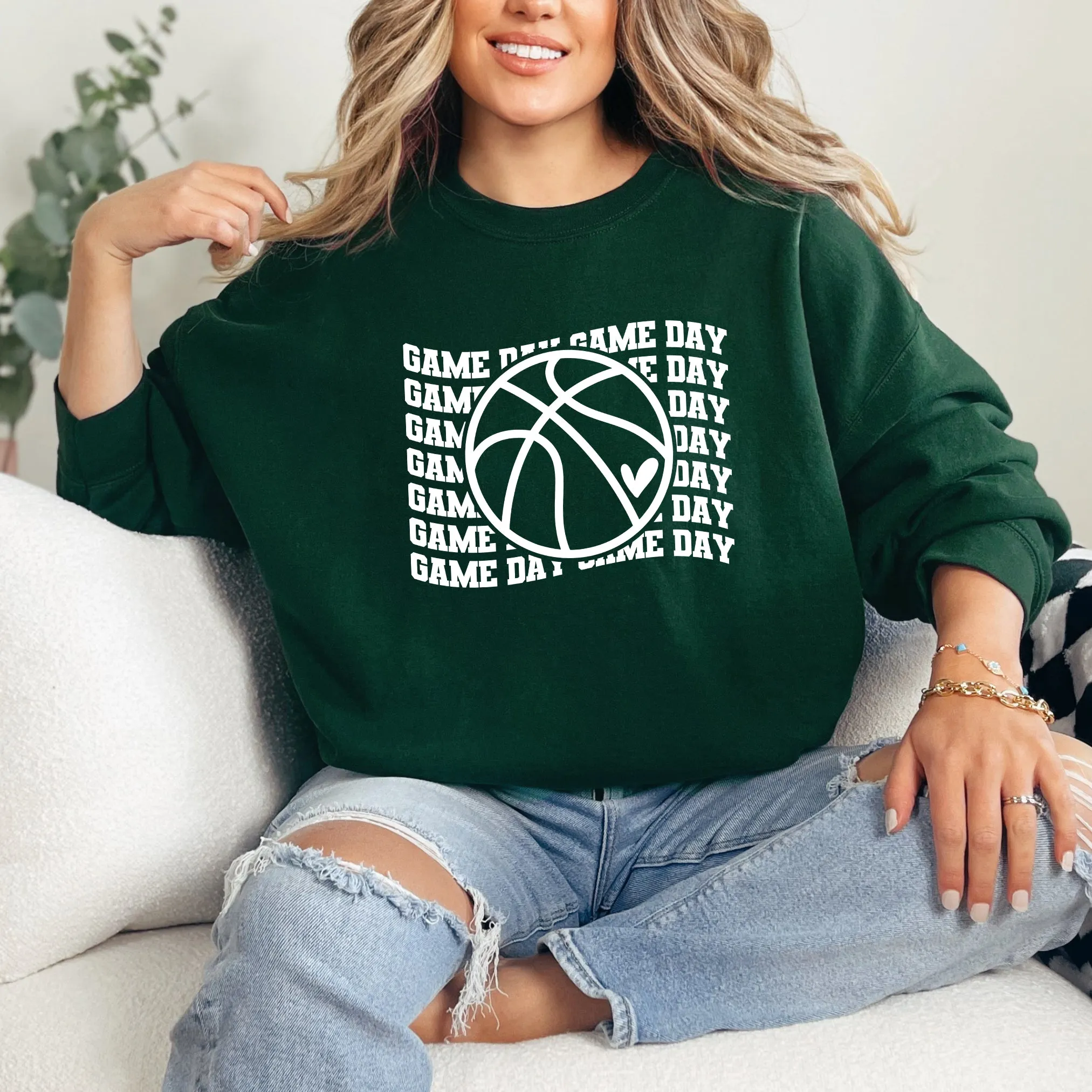 Basketball Game Day Stacked | Sweatshirt