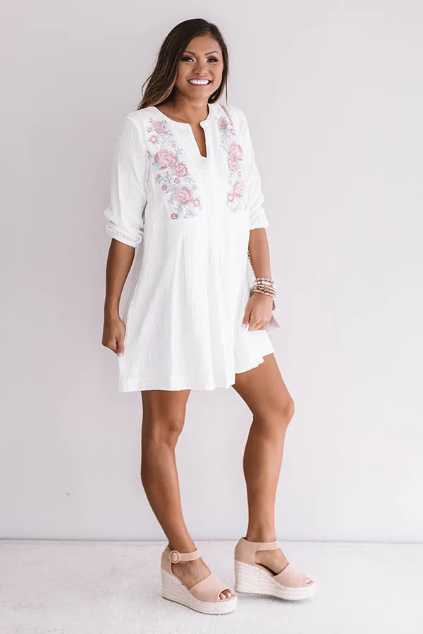 Beachside In Bali Embroidered Dress