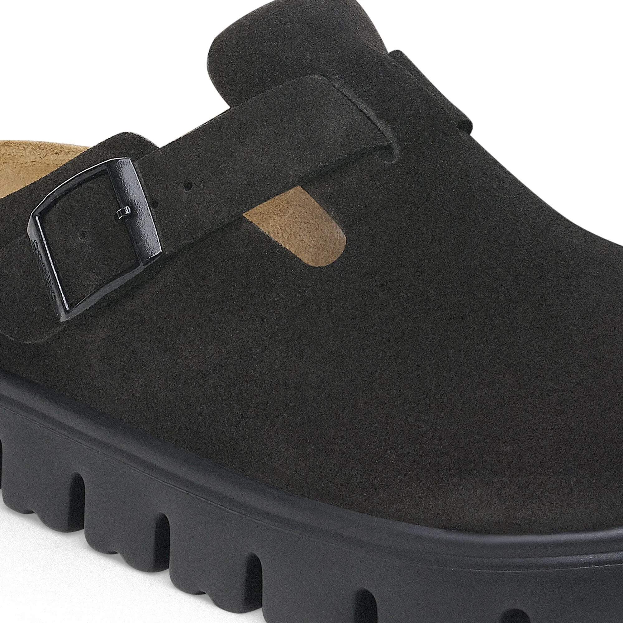 BIRKENSTOCK BOSTON CHUNKY - BLACK SUEDE