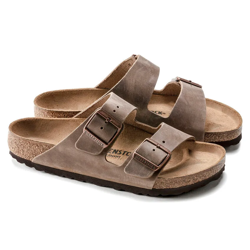 'Birkenstock USA' Women's Arizona Oiled Leather Sandal - Tobacco