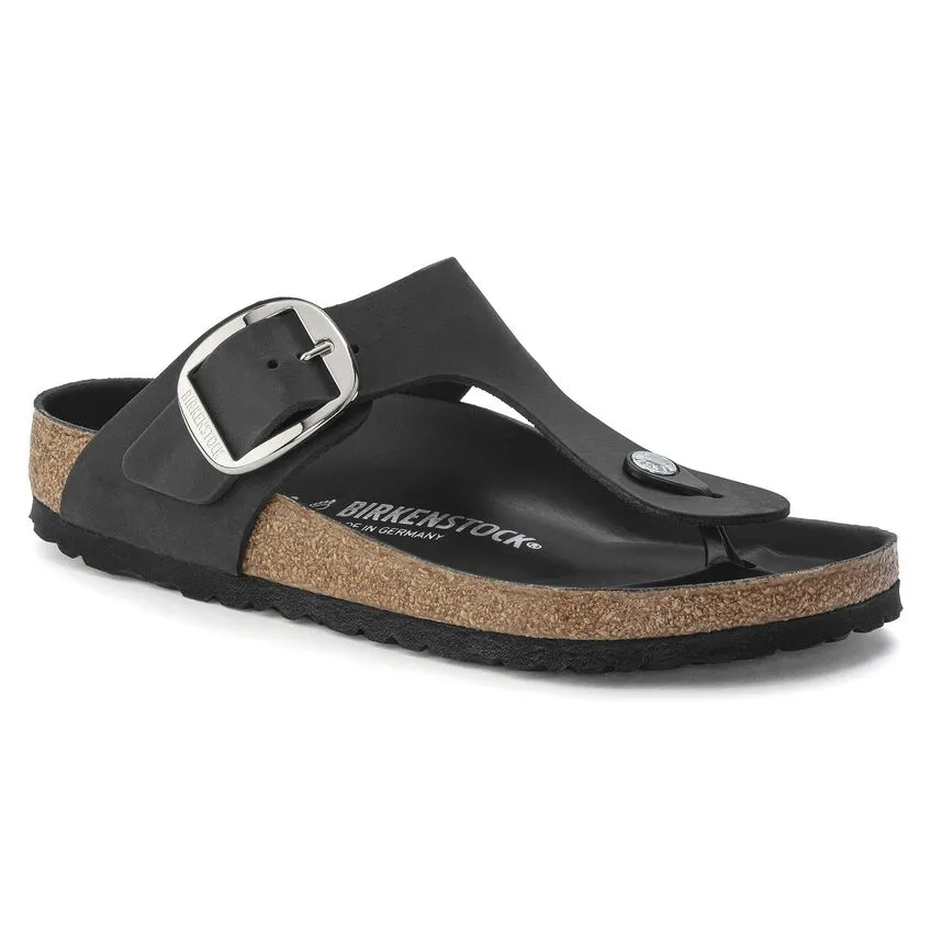 'Birkenstock' Women's Gizah Big Buckle Thong Sandal - Black