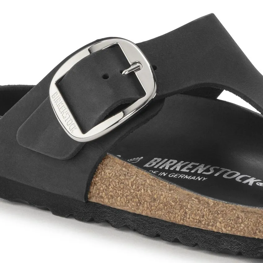 'Birkenstock' Women's Gizah Big Buckle Thong Sandal - Black