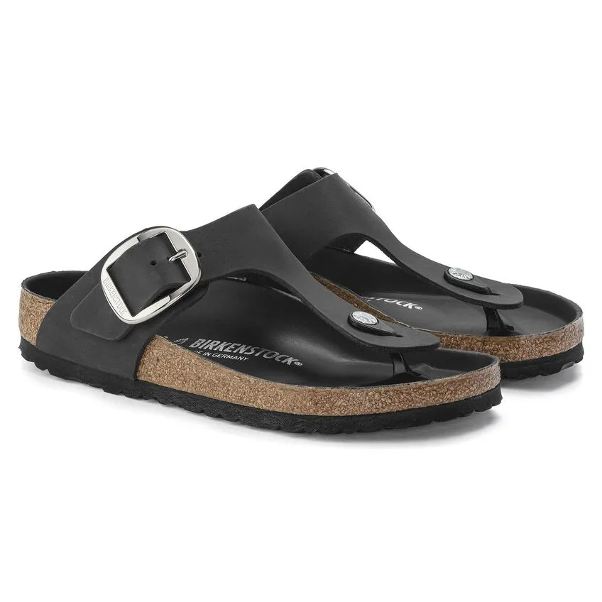 'Birkenstock' Women's Gizah Big Buckle Thong Sandal - Black