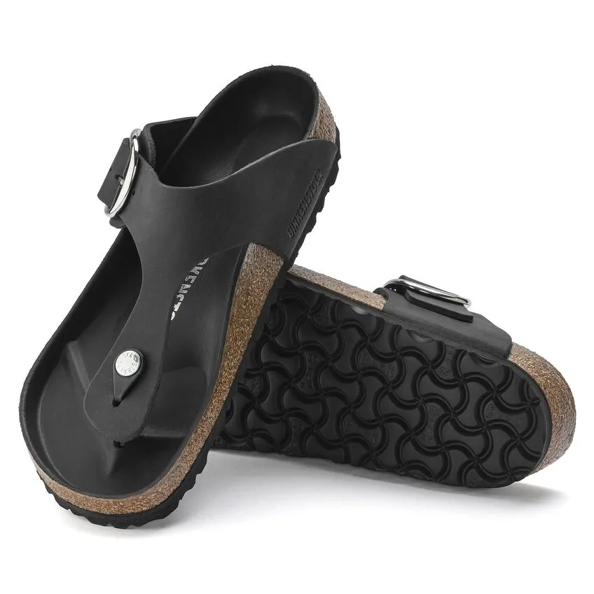 'Birkenstock' Women's Gizah Big Buckle Thong Sandal - Black