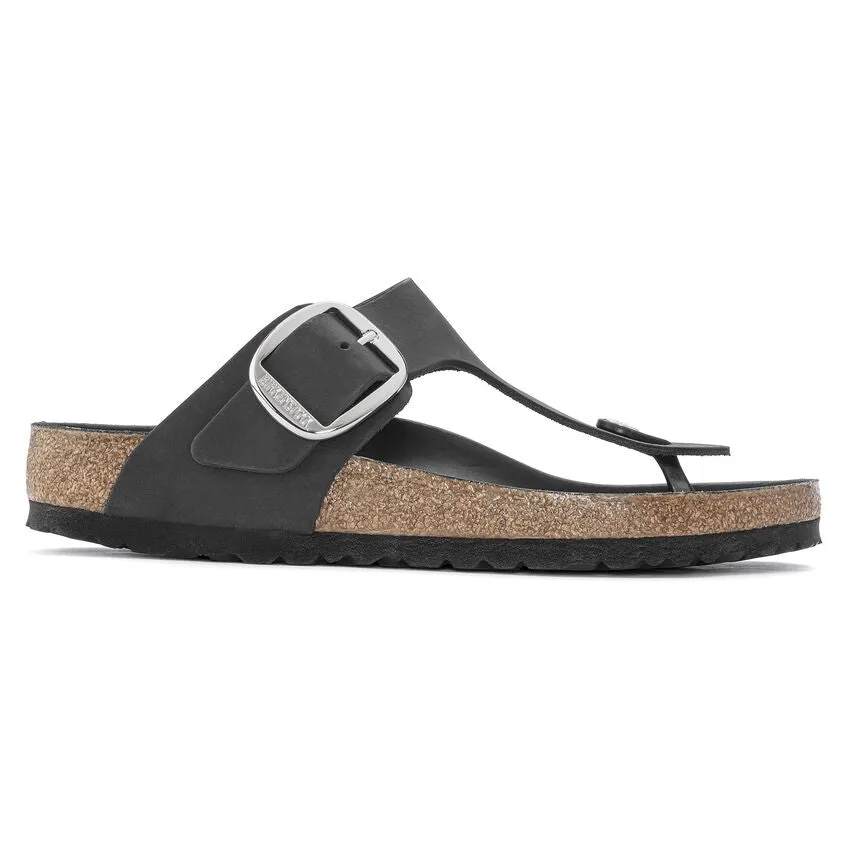 'Birkenstock' Women's Gizah Big Buckle Thong Sandal - Black