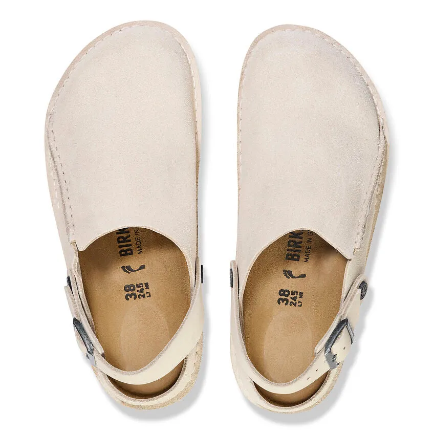 'Birkenstock' Women's Lutry Premium Suede Slipper - Eggshell