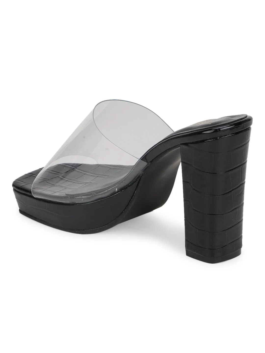 Black Clear Perspex High Heel Mules (TC-SLC-N1104-BLK)