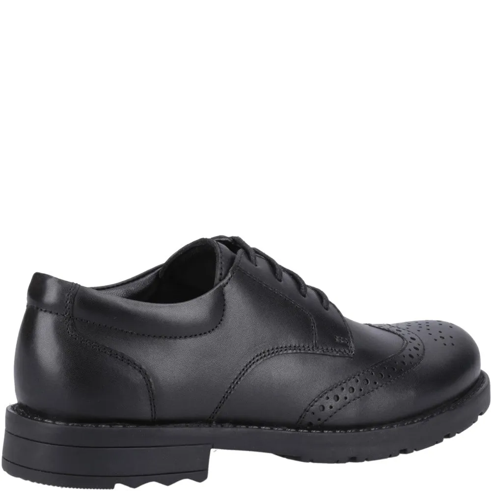 Black Lace Up Brian XL Senior School Shoes