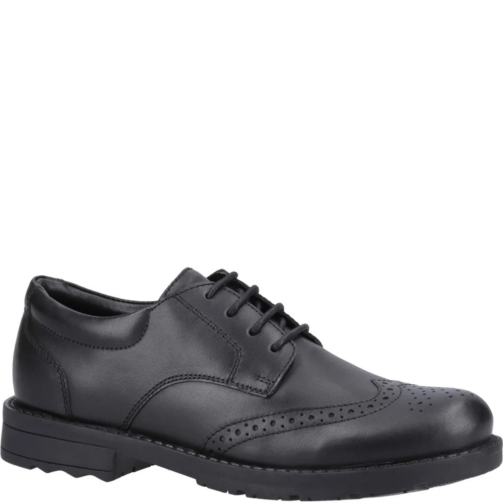 Black Lace Up Brian XL Senior School Shoes