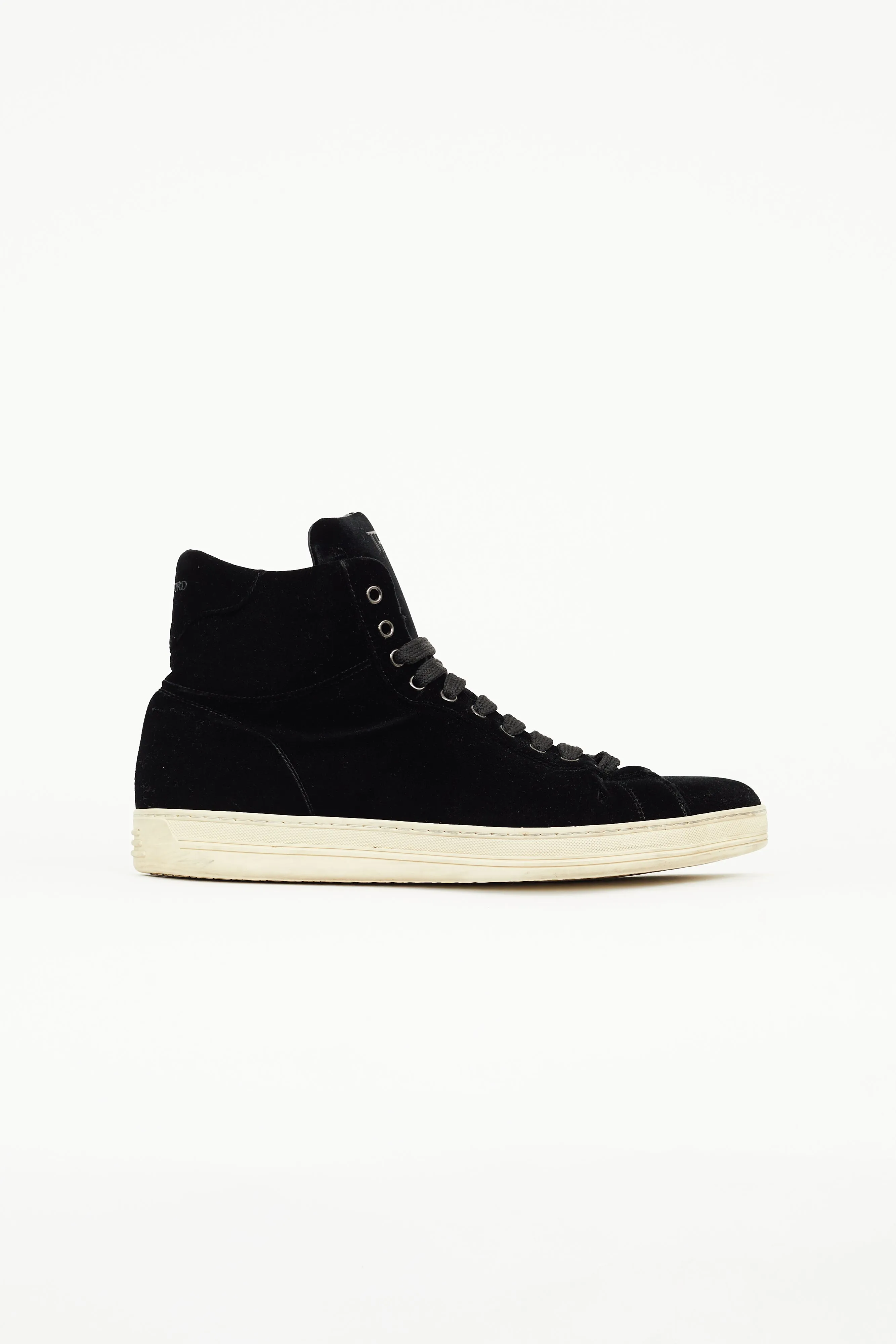 Black Velvet Russell High Top Sneaker