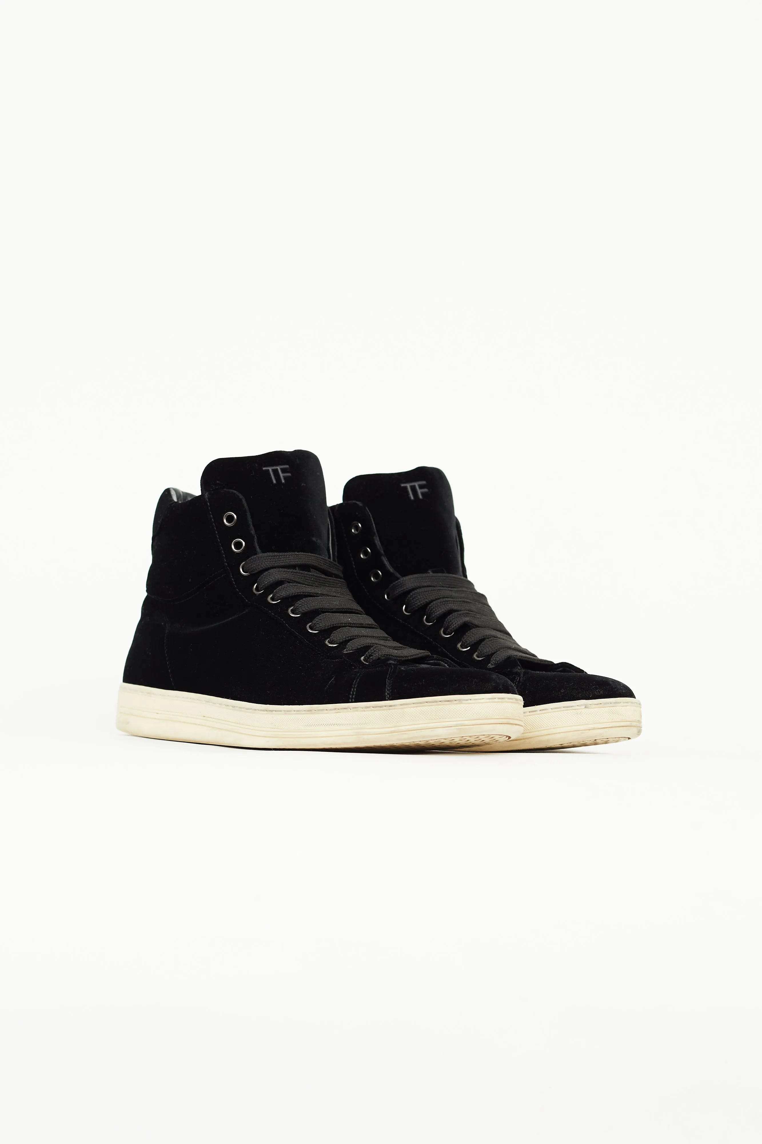 Black Velvet Russell High Top Sneaker