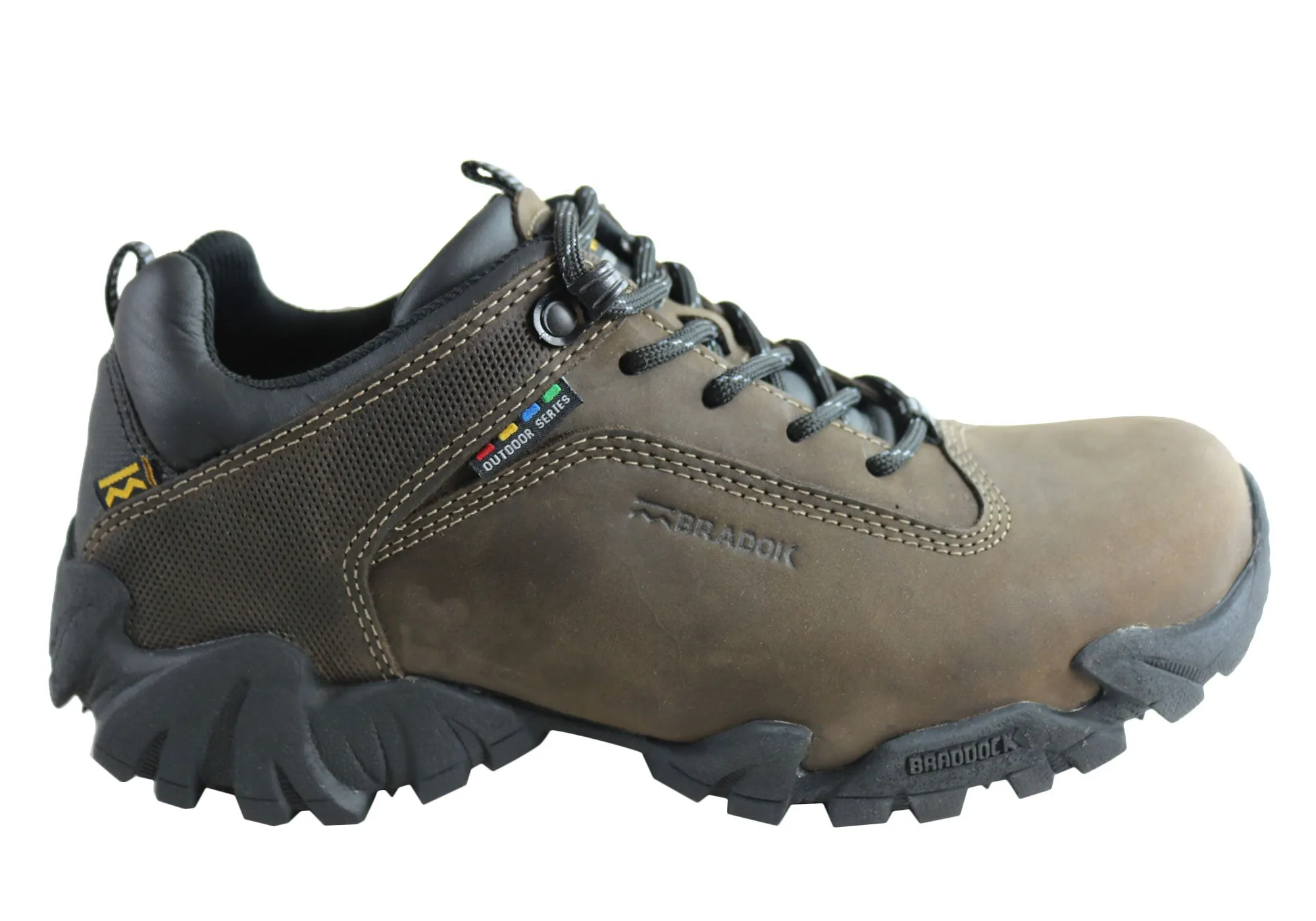 Bradok Krakatoa Mens Comfort Leather Hiking Shoes Made In Brazil