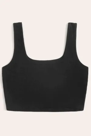 Bree Black Crop Top