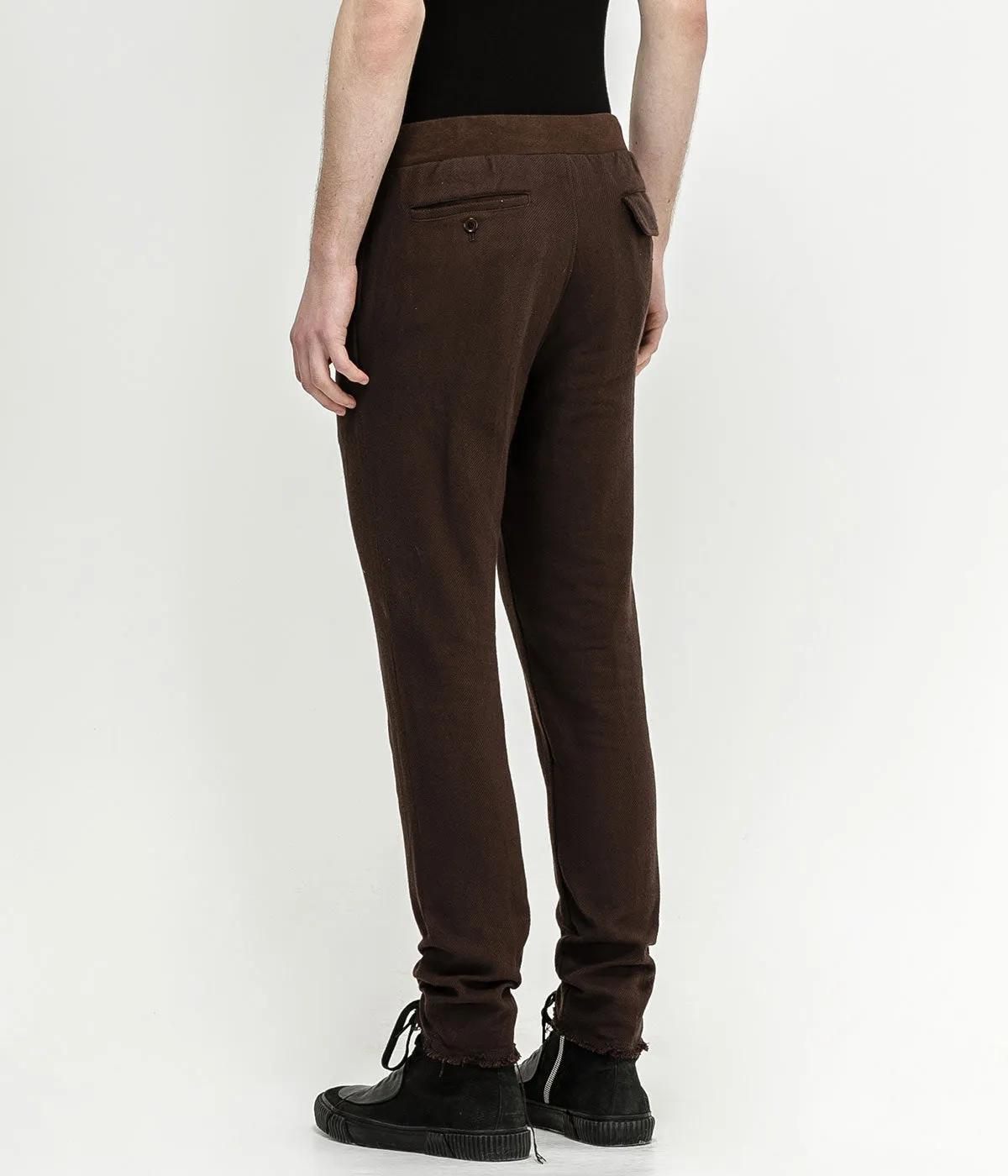 Brown Cotton Twill Trousers