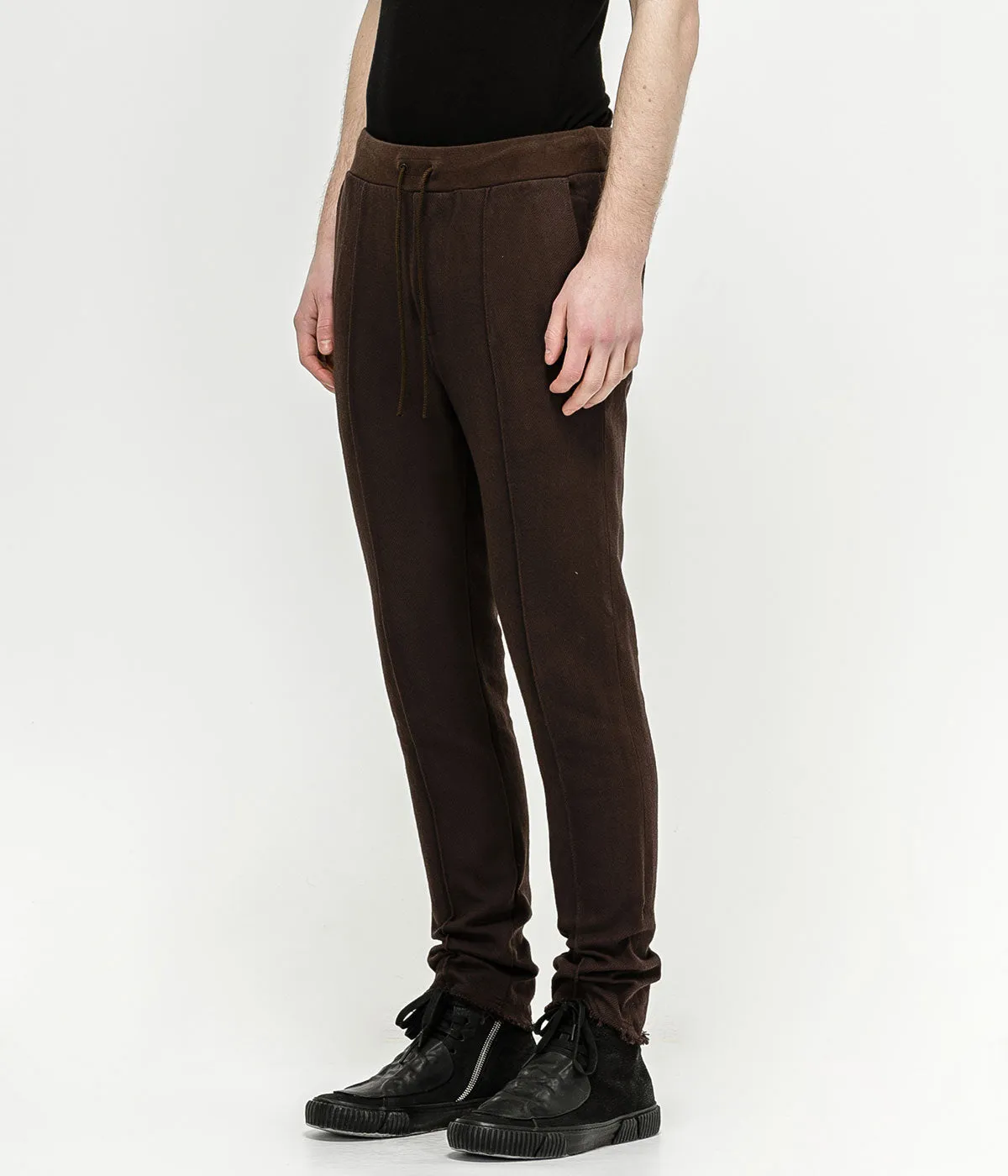 Brown Cotton Twill Trousers