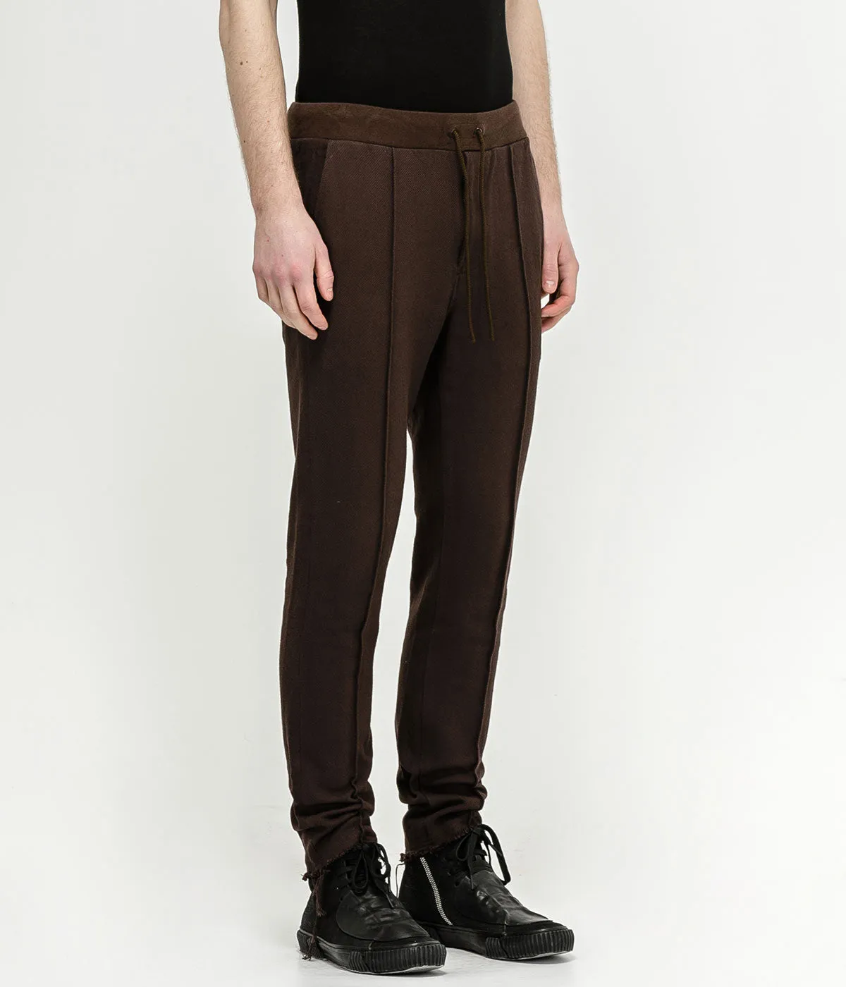 Brown Cotton Twill Trousers